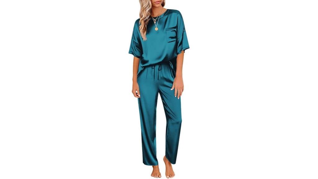silky satin pajama set