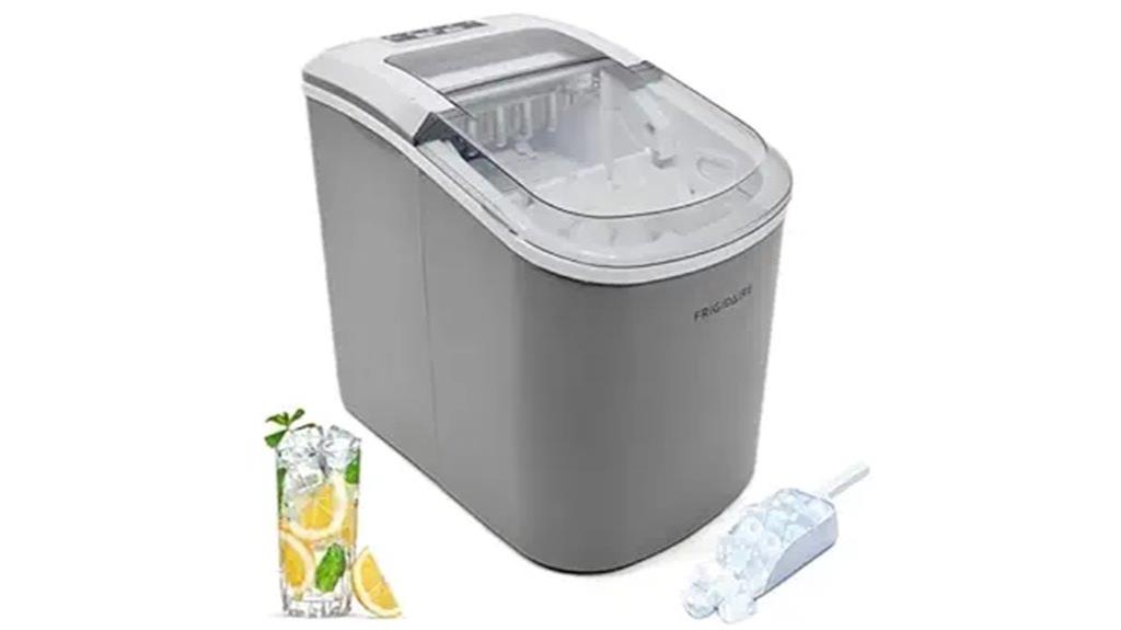silver compact ice maker