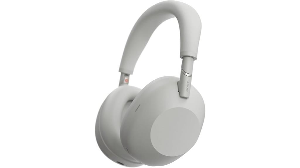 silver sony wireless headphones