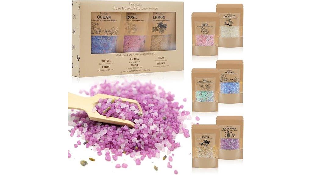 six bath salts gift set