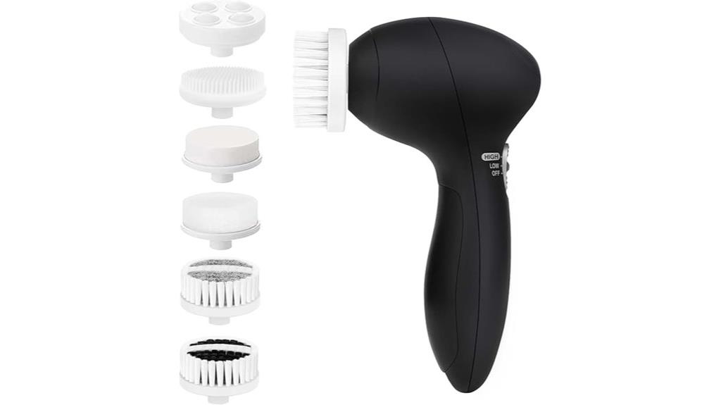 six head facial brush