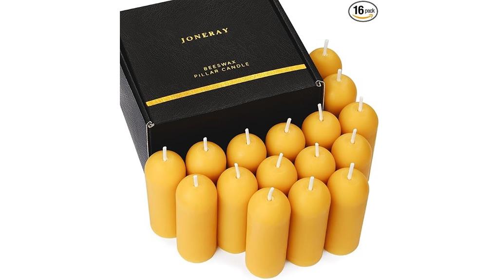 sixteen pack beeswax candles