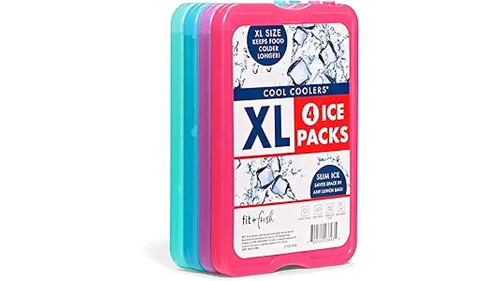 slim ice packs pack of four