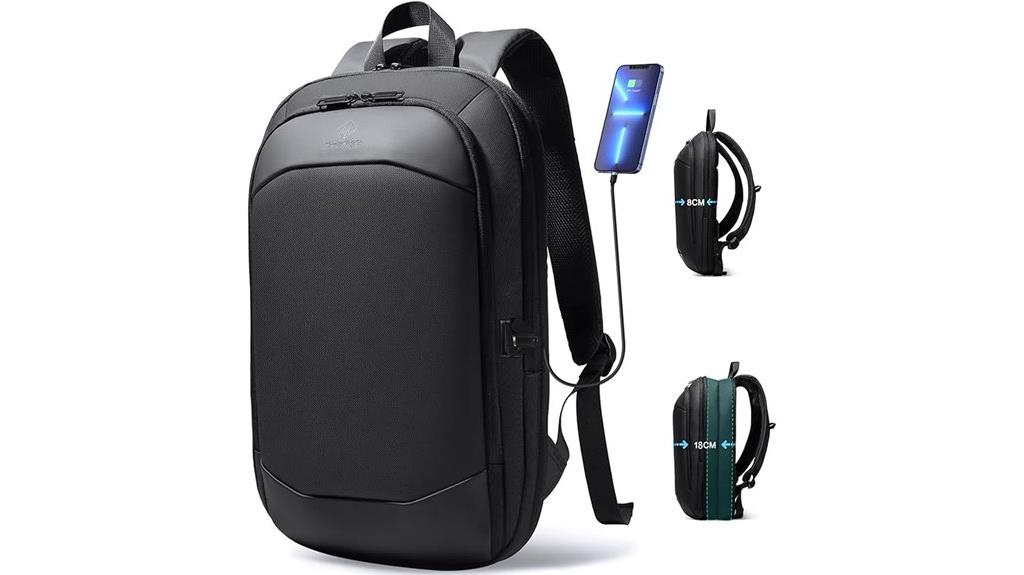 slim waterproof expandable backpack