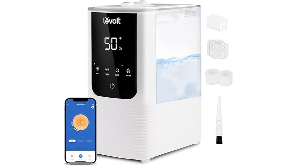smart bedroom humidifier with oils
