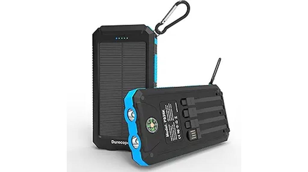 solar power bank with flashlight