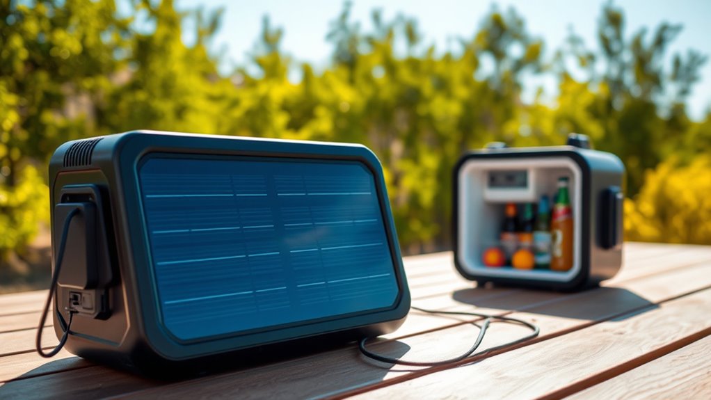 solar powered fridge battery options