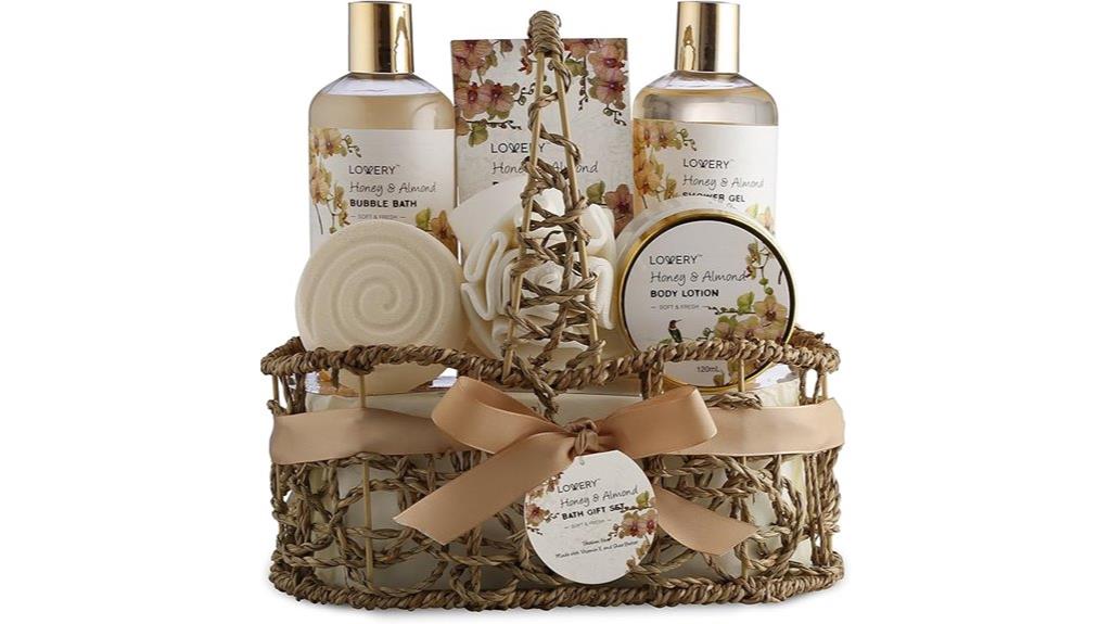 spa honey almond gift basket
