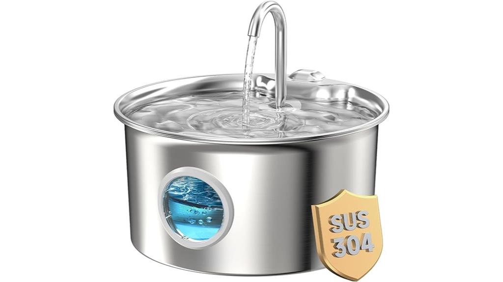 stainless steel indoor cat fountain