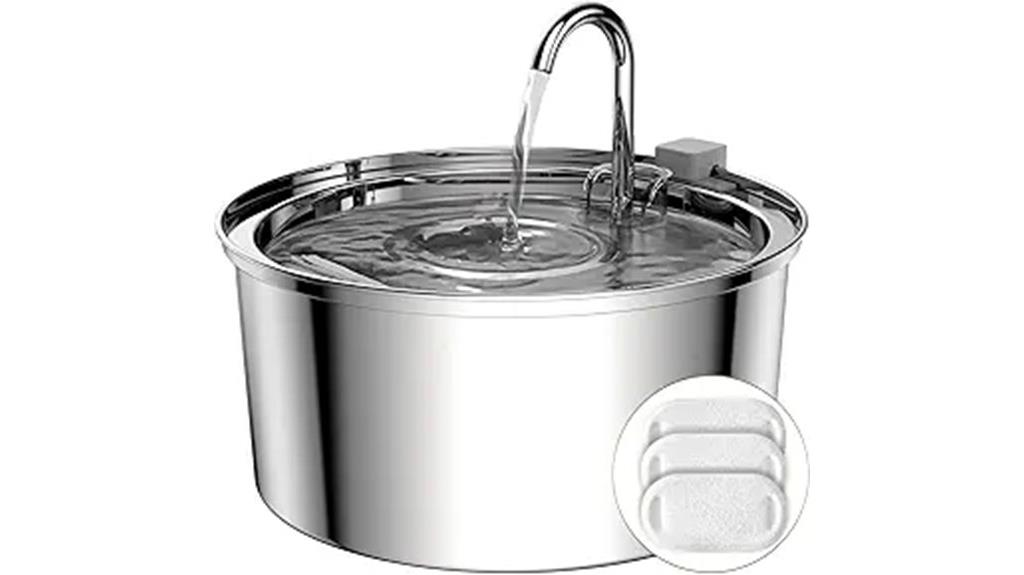 stainless steel pet fountain