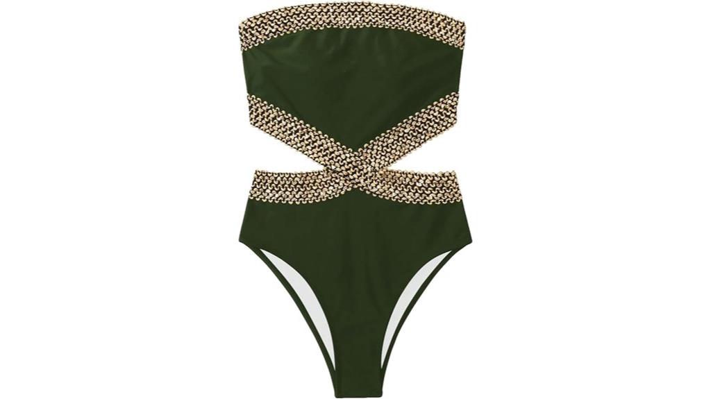 strapless one piece swimsuit