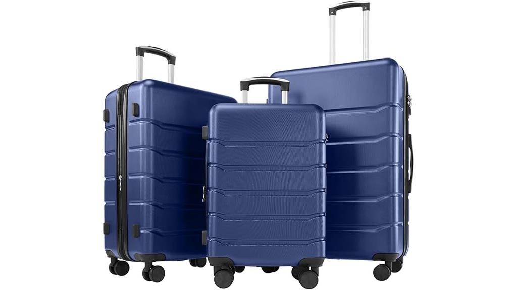 sweetcrispy three piece luggage
