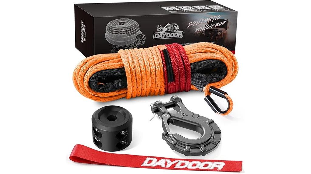 synthetic 50ft winch rope