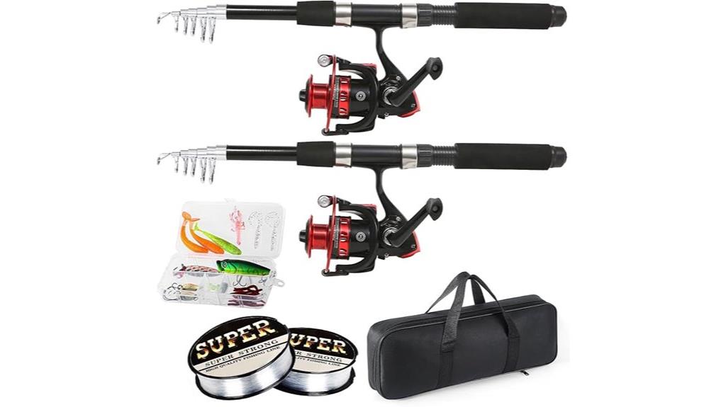 telescopic carbon fishing set