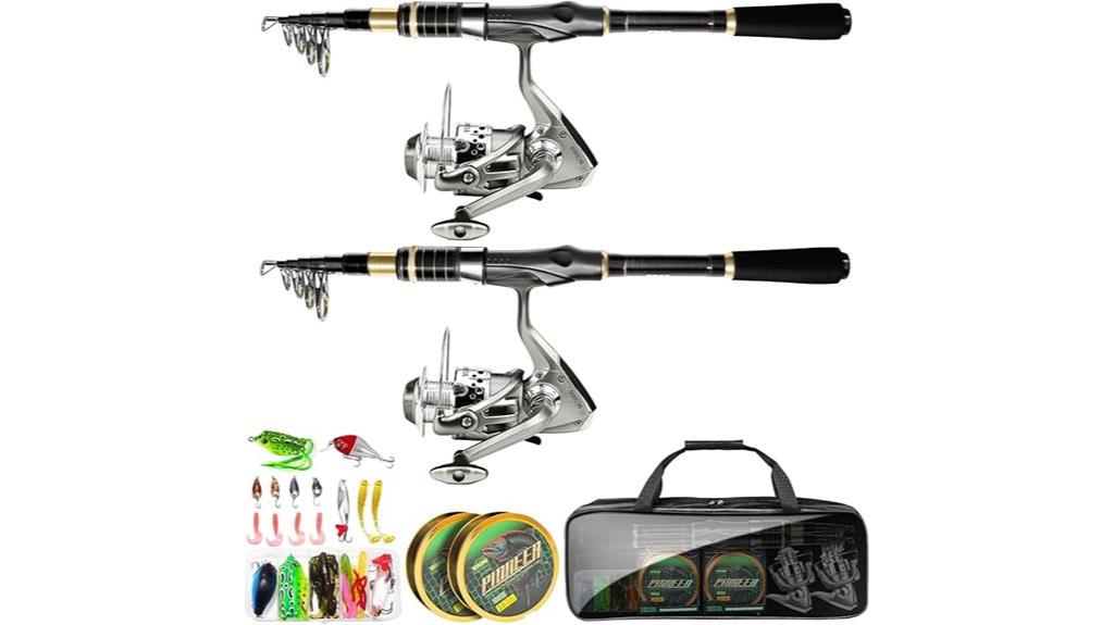 telescopic fishing rod set