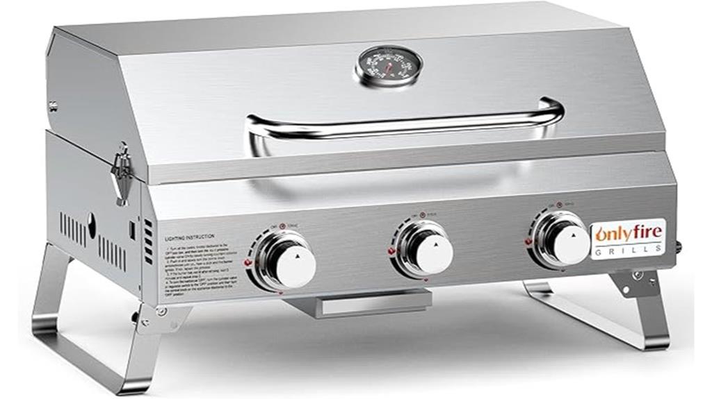 three burner foldable tabletop
