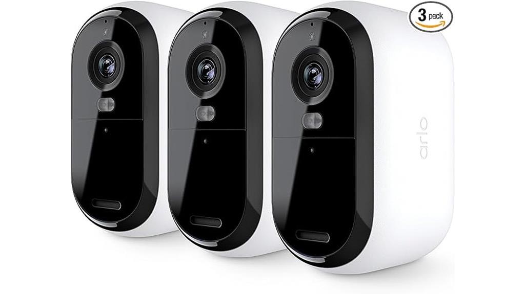 three pack 2k security cameras