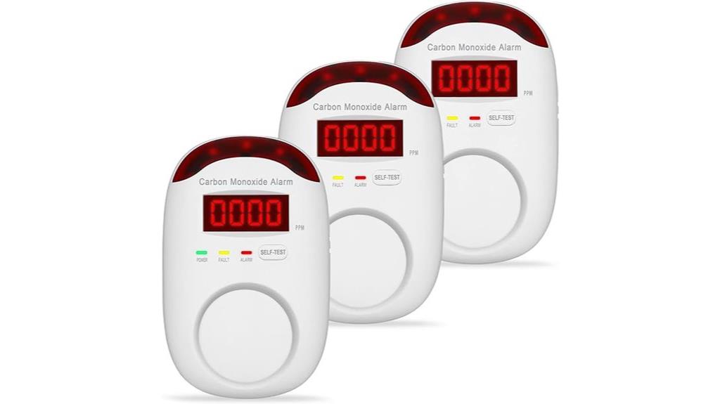 three pack co detectors