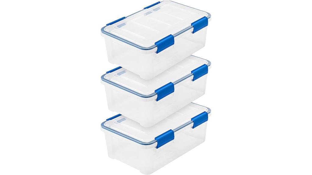 three pack storage bins