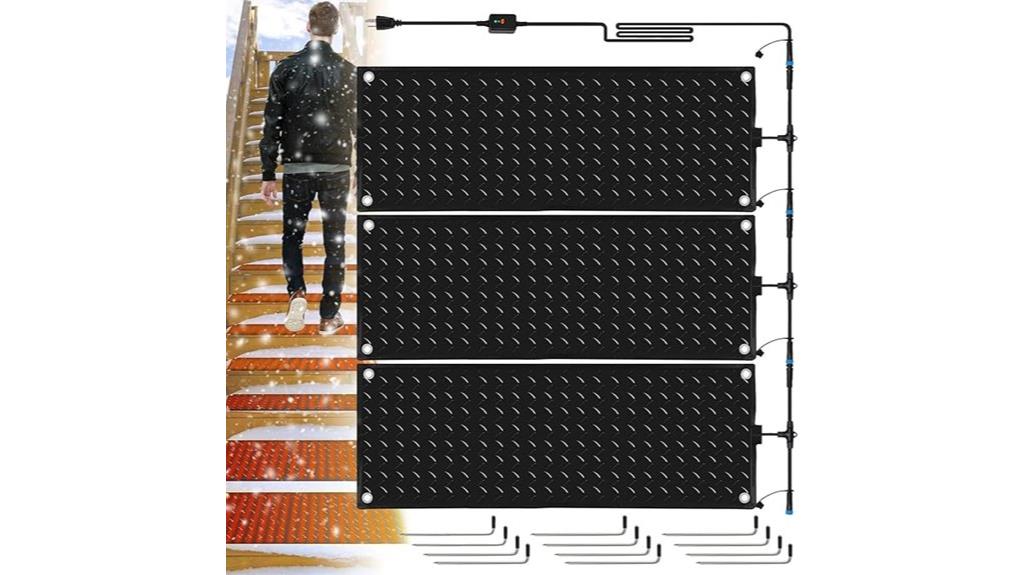 three piece snow melting mats