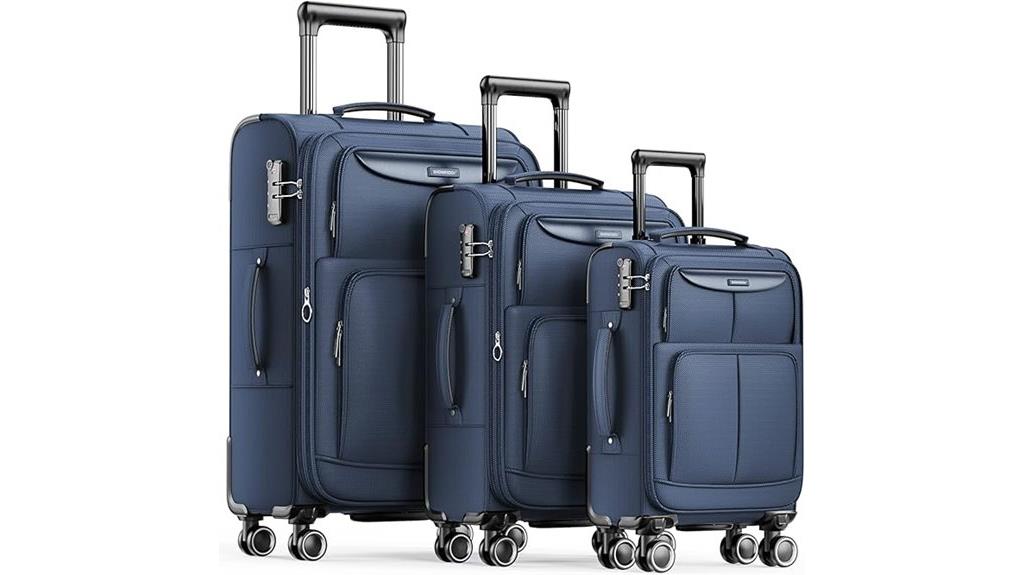 three piece softside luggage
