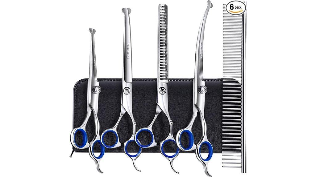 titanium coated grooming scissors