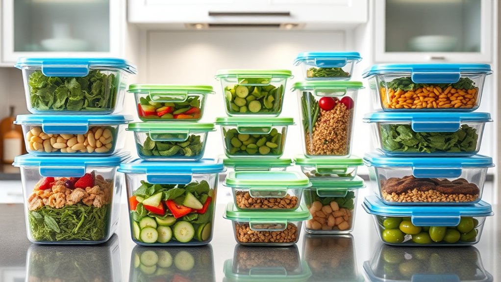 top glass meal storage