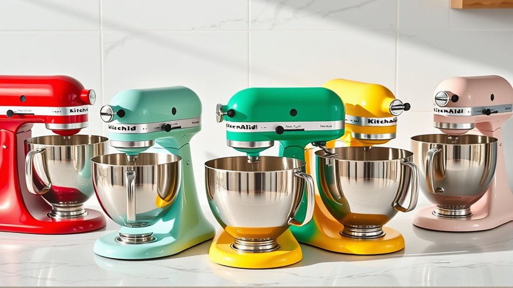 top kitchenaid mixer colors
