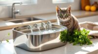 top stainless steel cat fountains