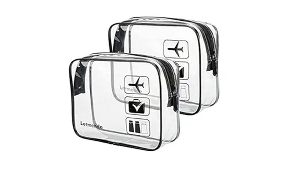transparent tsa toiletry bags