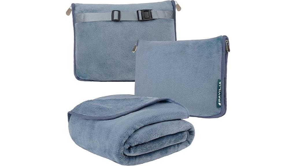 travel blanket and pillow