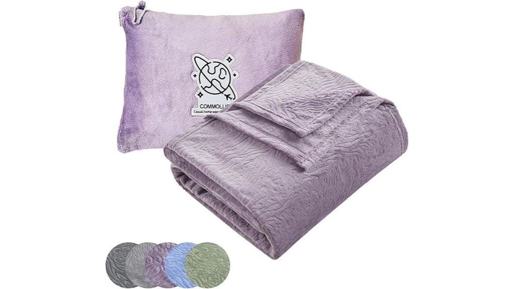 travel blanket and pillow