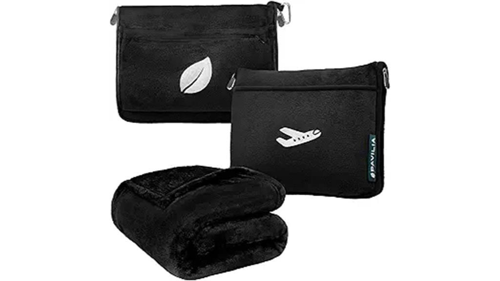 travel blanket pillow set