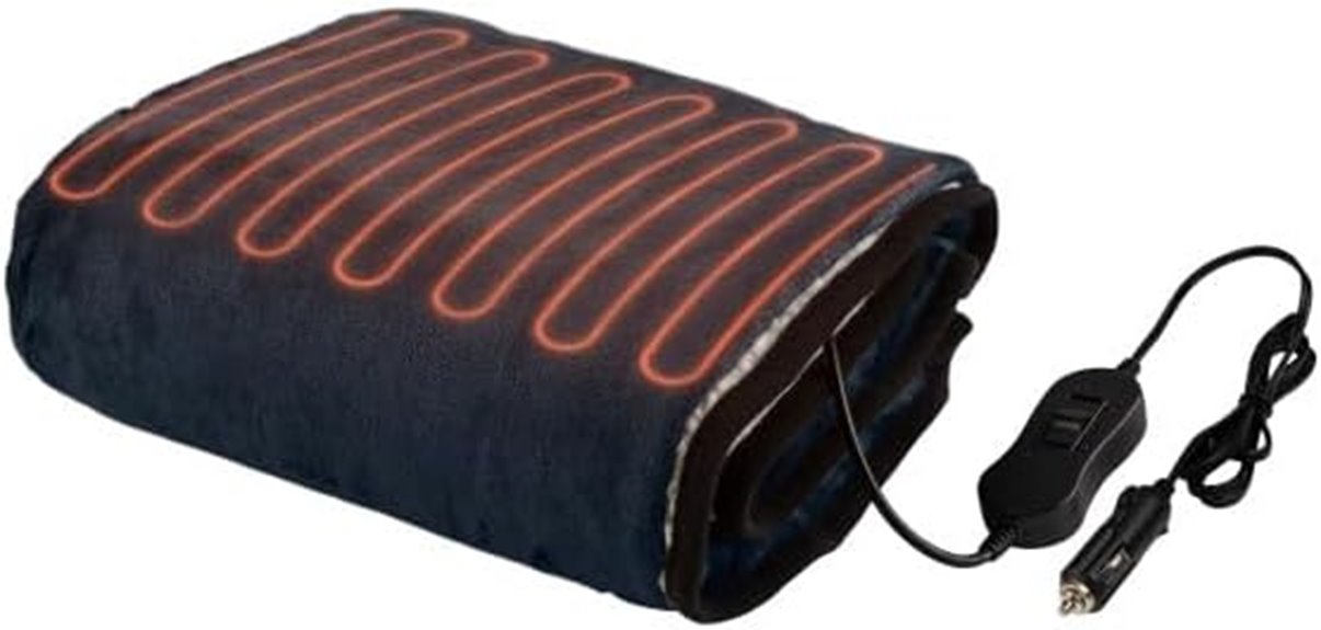 travel car blanket navy