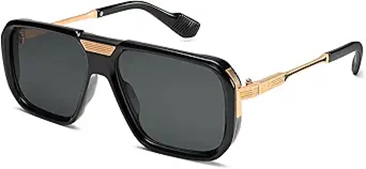 trendy gold square shades