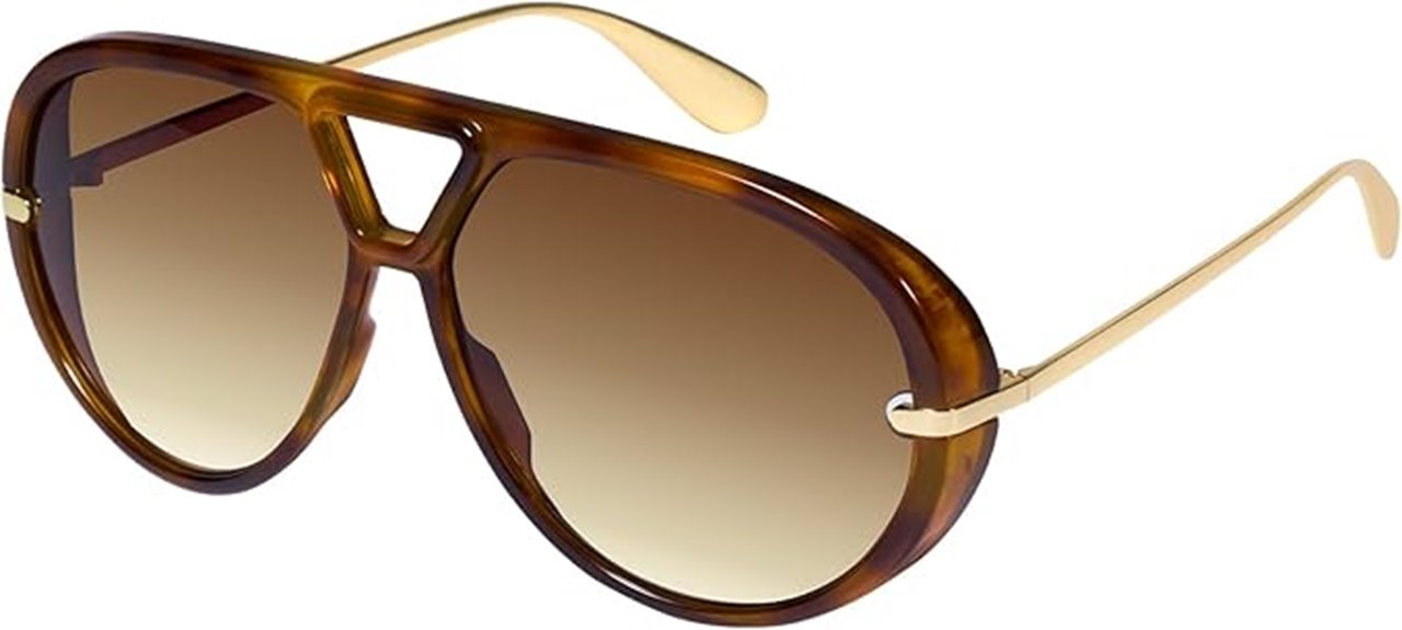 trendy oversized aviator sunglasses