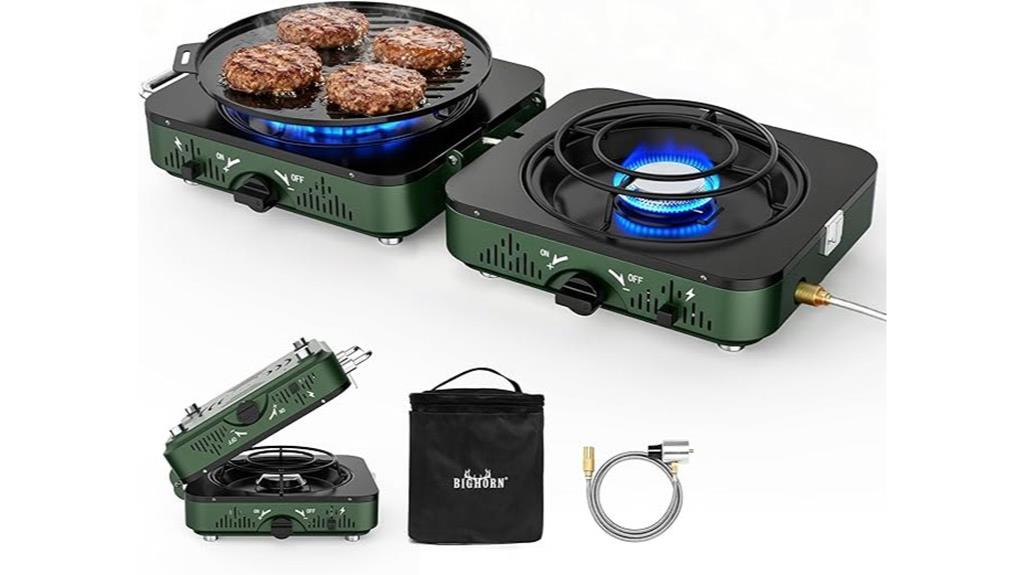 two burner propane camping stove