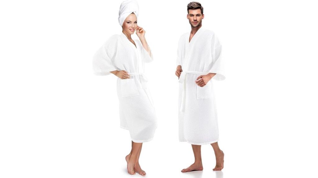 two piece waffle robe set