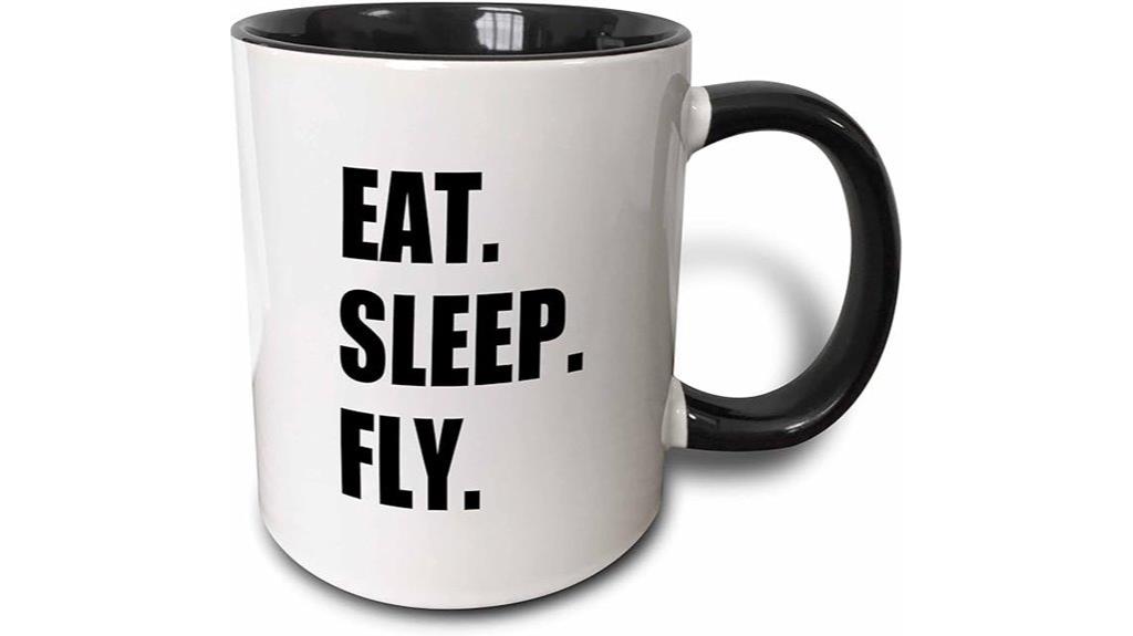 two tone mug with fly design