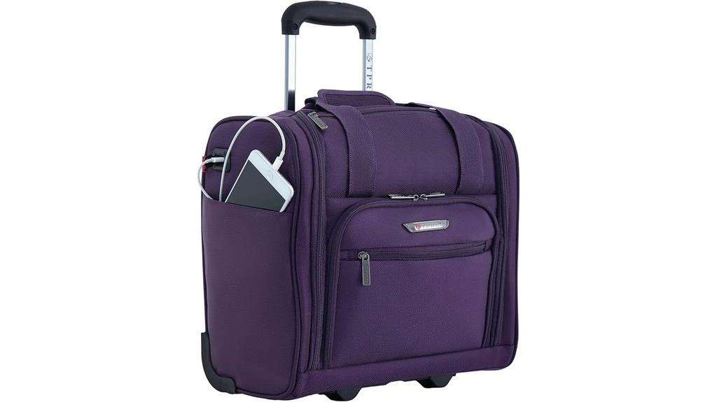 under seat luggage with usb