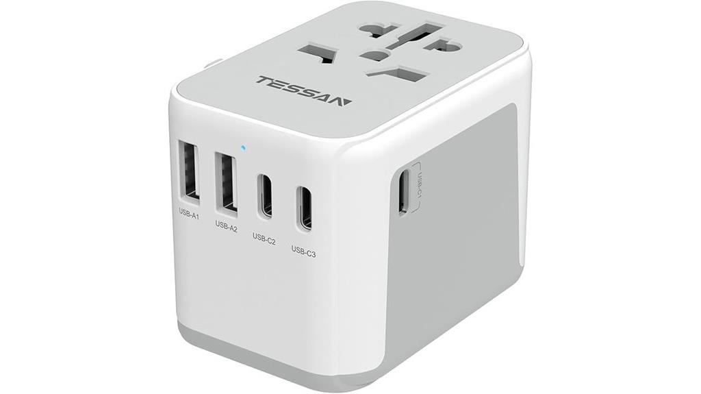 universal travel adapter with ports