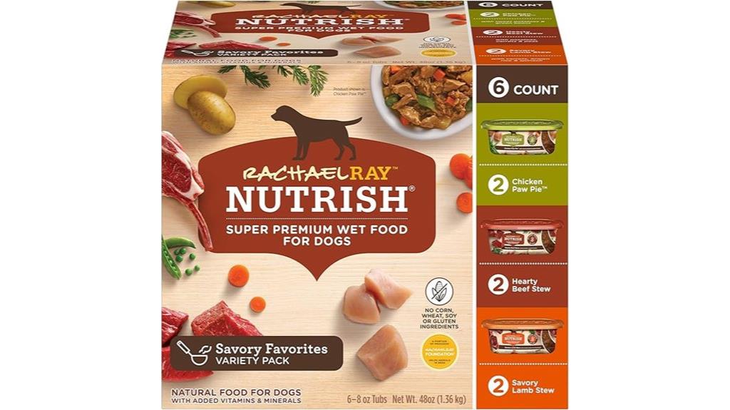 variety pack of wet dog food