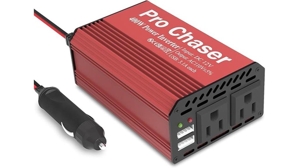 vehicle inverter with dual outlets