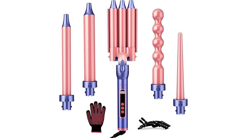 versatile 5 in 1 curling wand