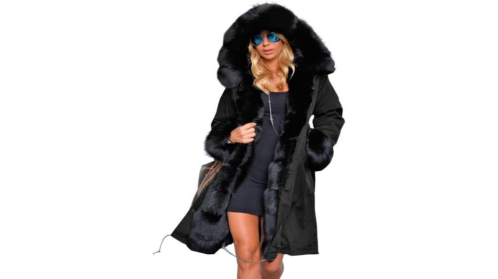 warm thick long parka