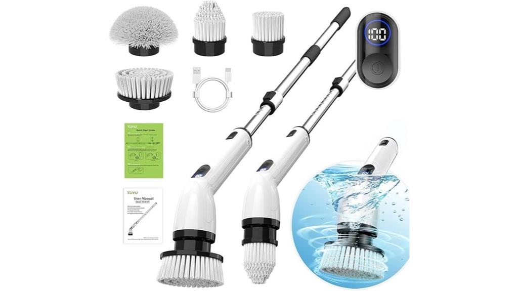 waterproof spin scrubber adjustable