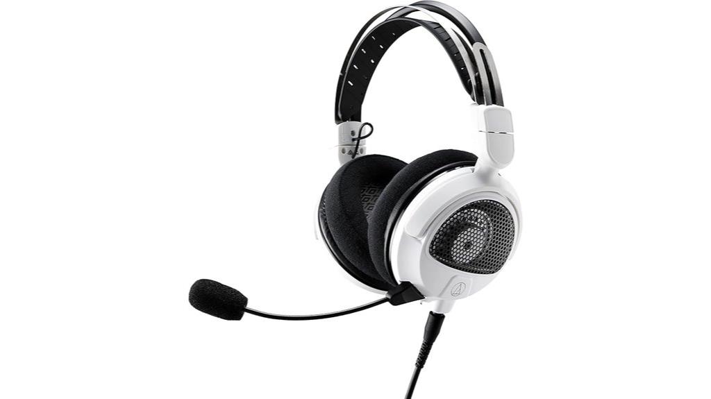 white open back gaming headset