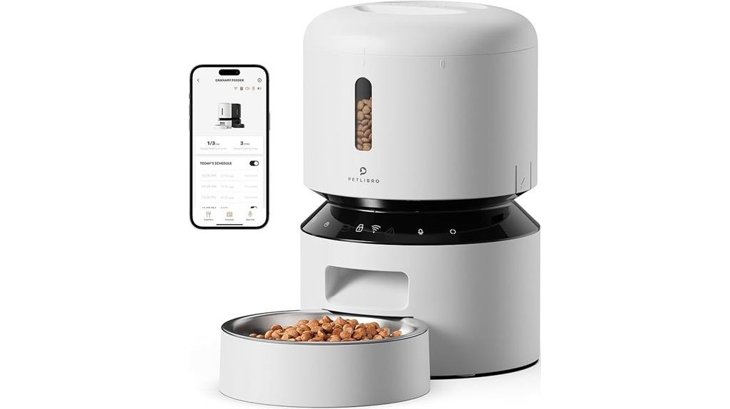 white petlibro automatic feeder