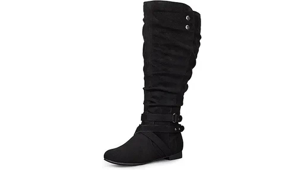 wide calf slouchy boots