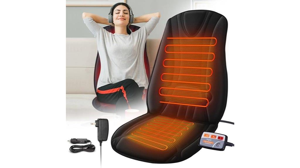wider heated seat cover